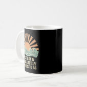 Mug Conception de vagues de plage de vacances en crois (Devant gauche)