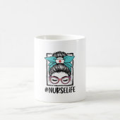 Mug Conception de vecteur d'arc-en-ciel de noeud désor (Centre)