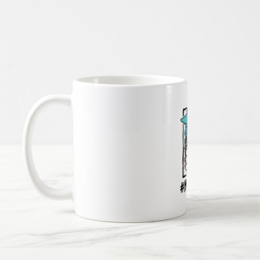 Mug Conception de vecteur d'arc-en-ciel de noeud désor (Gauche)