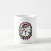 Mug Conception de vecteur d'art de portrait de cheval (Centre)