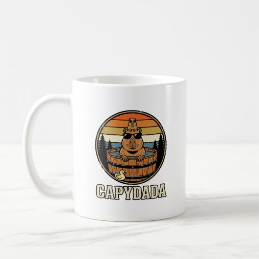 Mug Conception de vecteur de baignoire rétro de papa C (Gauche)