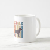 Mug Conception de vecteur de bande rétro de chien de B (Devant droit)