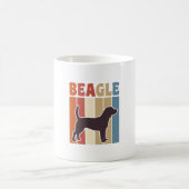 Mug Conception de vecteur de bande rétro de chien de B (Centre)