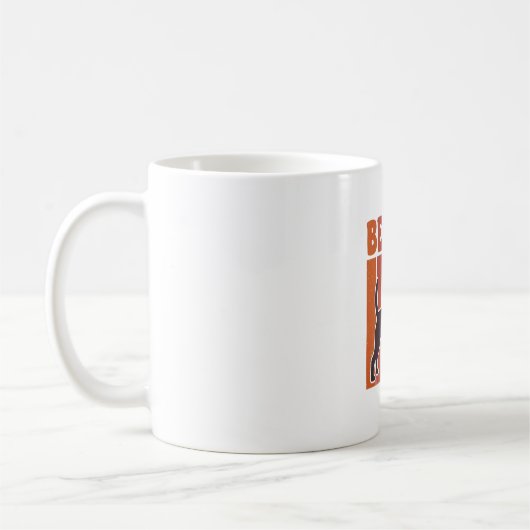 Mug Conception de vecteur de bande rétro de chien de B (Gauche)