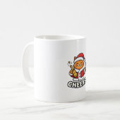 Mug Conception de vecteur de chat de Noël Cheers (Devant gauche)