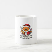 Mug Conception de vecteur de chat de Noël Cheers (Centre)