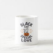 Mug Conception de vecteur de chat noir d'amour spécial (Centre)
