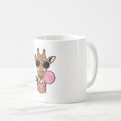 Mug Conception de vecteur de chewing-gum de girafe de  (Devant droit)