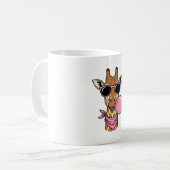 Mug Conception de vecteur de chewing-gum de girafe de  (Devant gauche)