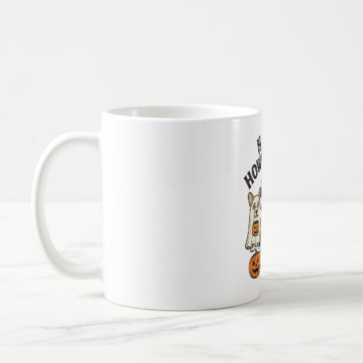 Mug Conception de vecteur de chien de Halloween de Cor (Gauche)