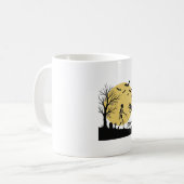 Mug Conception de vecteur de chien de squelette de Hal (Devant gauche)