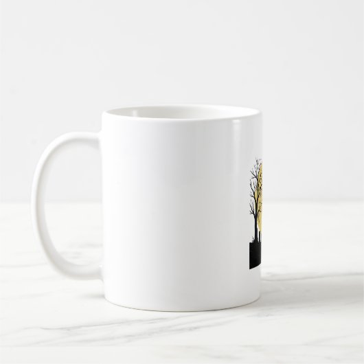 Mug Conception de vecteur de chien de squelette de Hal (Gauche)