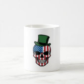 Mug Conception de vecteur de drapeau de crâne de trèfl (Centre)