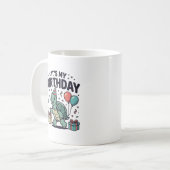 Mug Conception de vecteur de fête de tortue d'annivers (Devant gauche)