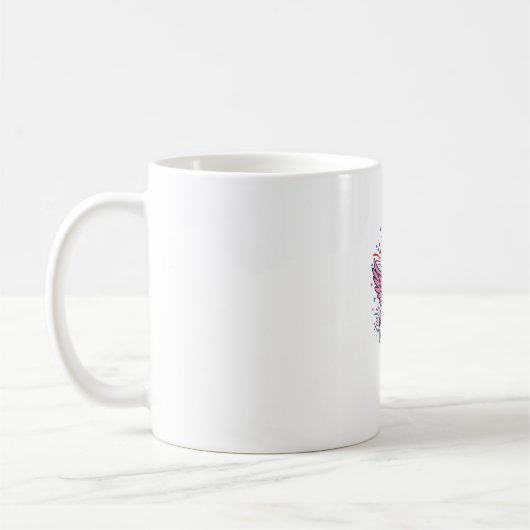 Mug Conception de vecteur de feux d'artifice de flaman (Gauche)
