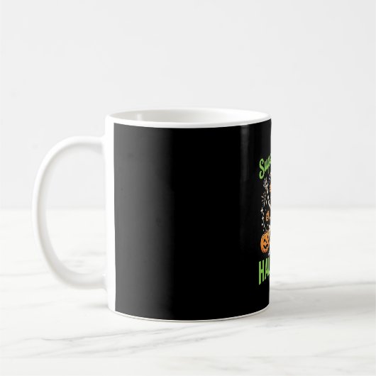 Mug Conception de vecteur de Halloween de squelette su (Gauche)