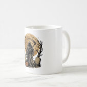 Mug Conception de vecteur de lune d'Halloween de fauch (Devant droit)