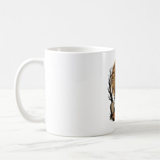 Mug Conception de vecteur de lune d'Halloween de fauch (Gauche)