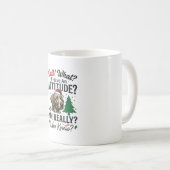 Mug Conception de vecteur de Noël d'attitude de chien  (Devant droit)