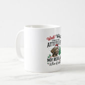Mug Conception de vecteur de Noël d'attitude de chien  (Devant gauche)