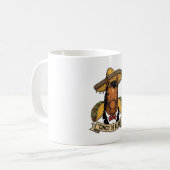 Mug Conception de vecteur de pleine lune de loups hurl (Devant gauche)