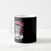 Mug Conception de vecteur de sœur de Pitbull amoureuse (Devant gauche)