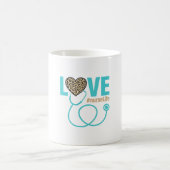 Mug Conception de vecteur de stéthoscope de léopard d' (Centre)