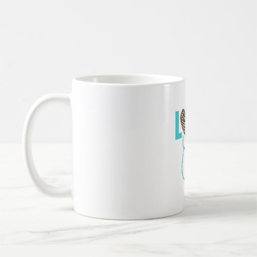 Mug Conception de vecteur de stéthoscope de léopard d' (Gauche)