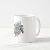 Mug Conception de vecteur d'éclaboussure de tortue de (Devant droit)