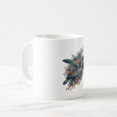 Mug Conception de vecteur d'éclaboussure de tortue de (Devant gauche)