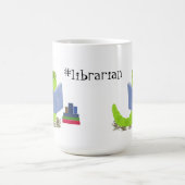 Mug Conception de ver de bibliothèque (Centre)