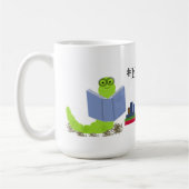 Mug Conception de ver de bibliothèque (Gauche)