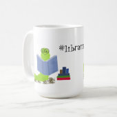 Mug Conception de ver de livre du bibliothécaire (Devant gauche)