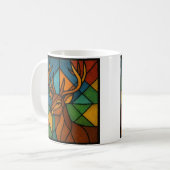 Mug Conception de verre teinté de style Tiffany Cerf V (Devant gauche)