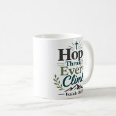 Mug Conception de verset biblique Espoir à travers cha (Devant droit)