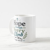 Mug Conception de verset biblique Espoir à travers cha (Devant gauche)