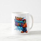 Mug Conception de vêtements de rue d'extra-terrestre d (Devant droit)