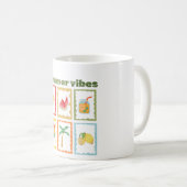 Mug Conception de vibrations rétro d'été (Devant droit)