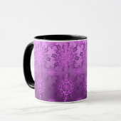 Mug Conception de violet floral rétro (Devant gauche)