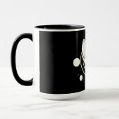 Mug Conception de visage de chat spatial cool (Gauche)