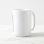 Mug Conception de vitrail de scarabée fleur de pavot v (Devant droit)