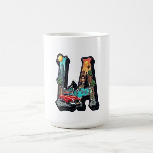 Mug Conception de voiture rétro gothique et squelettes (Centre)