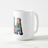 Mug Conception de voiture rétro gothique et squelettes (Devant droit)