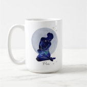 Mug Conception de zodiaque bleu or féminin Poissons (Gauche)