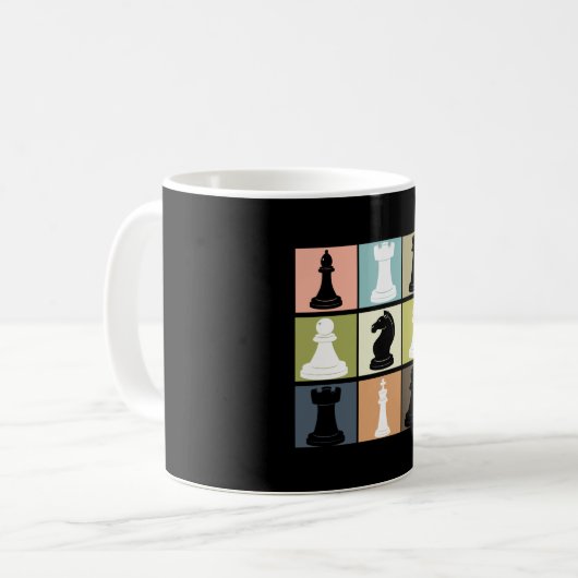 Mug Conception D'Échecs Avec L'Échecs Du Joueur D'Éche (Devant gauche)