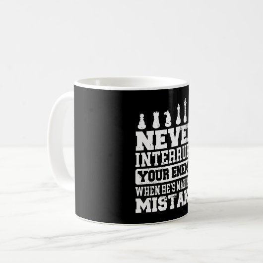 Mug Conception D'Échecs Avec L'Échecs Du Joueur D'Éche (Devant gauche)