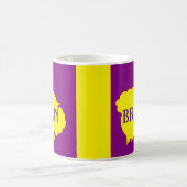 Mug Conception d'éclaboussure violette et jaune pour B (Centre)