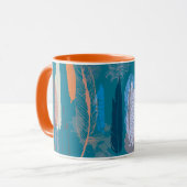 Mug Conception décorative de plume personnalisée (Devant gauche)