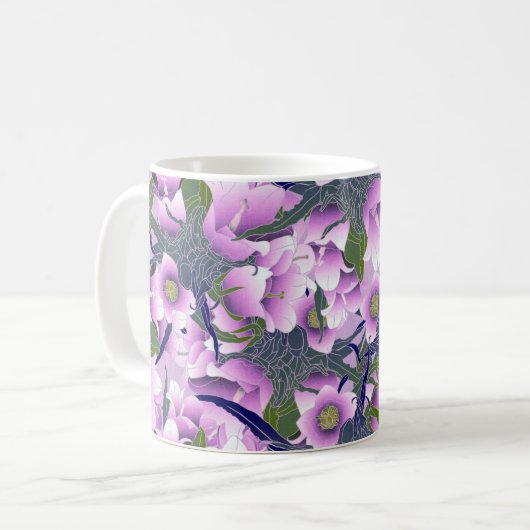 Mug Conception délicate en fleurs roses (Devant gauche)