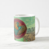 Mug conception d'emblème de poulet (Devant droit)
